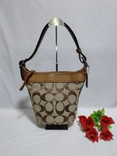 超美品 コーチ COACH ショルダーバッグ　ダッフル ブリーカー F13358
