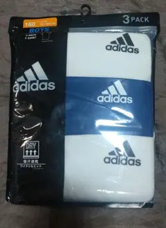 未使用 男子Vネック半袖Tシャツ 160 3枚セット adidas アディダス