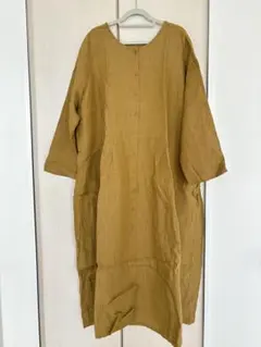 新品タグ付き　【Samansa Mos2】リネン前開きワンピース