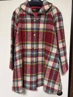 美品　ヨークランド　チェックコート