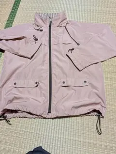ピンク マウンテンパーカー襟格納型 フード付き