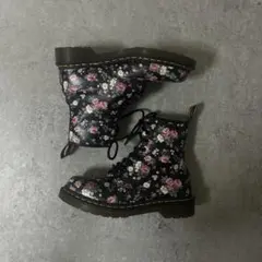 Dr.Martens 8ホールブーツ 23.5cm 花柄 ピンク×白 レディース
