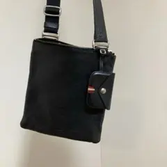 Ballyブラックレザーショルダーバッグ