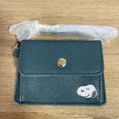 PEANUTS SNOOPYリール付きパス＆コインケース　ブルーver