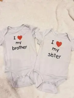 双子ロンパースセット 12ヶ月　男女　80cm　おそろ　半袖