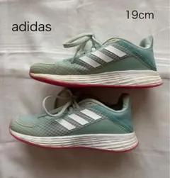 adidas キッズ スニーカー 19cm ミントグリーン
