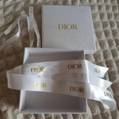 DIORギフトボックスセット　ホワイト　リボン2本　空き箱