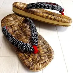 ケイトリン様専用【極美品】日本製 竹皮草履 雪駄 内履き外履き両用 印伝柄