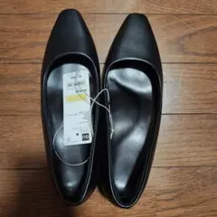 ブラック ポインテッドトゥパンプス 23.0cm