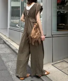 CIAOPANI サロペット カーキ