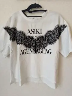 レディース Tシャツ 半袖 レース 綿100%のサムネイル