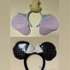 ディズニー　ダンボ　ミニーマウス　カチューシャ　セット