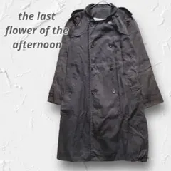 Y5452＊ザ ラストフラワーオブジアフタヌーン トレンチコート ロング丈 黒