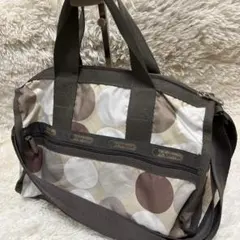 レスポートサック　ショルダーバッグ　2way 大容量　水玉　斜め掛け