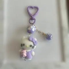 キティちゃん紫蓄光キーホルダー