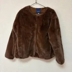 iDEA ALLiY レディース ブラウン ファーコート