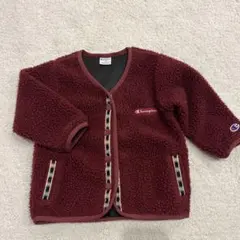 Champion ボアノーカラーカーディガンジャケット 100cm バーガンディ