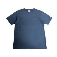 champion プリントTシャツ　ロゴ　ネイビー　L 古着　8Sa