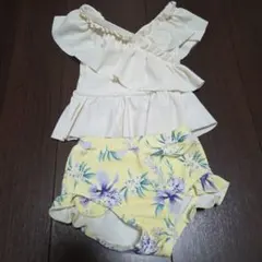 petit main フリル水着セット 80