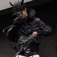 REBEL WAVE Fur Hood Bomber Jacket