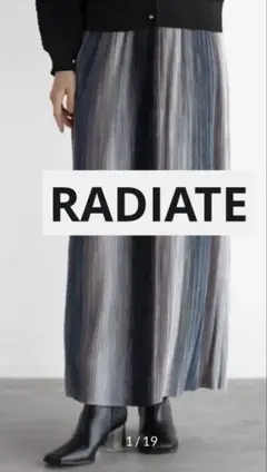 ヤマダヤ　ラディエイト radiate グラデーションプリーツロングスカート