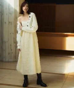 ココディール ジャカードキャミワンピース オフホワイト サイズ1 ココディール (セール50%OFF) COCODEAL / ジャカードキャミ