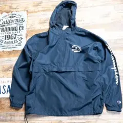 Champion チャンピオン アノラックパーカー ナイロン　ネイビー XL