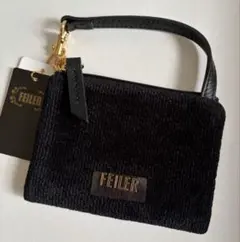 新品未使用　フェイラー ユニ　サイドポーチ　黒　　feiler ポーチ☆のサムネイル