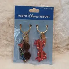 ディズニーリゾート　キーチェーン　サングラス　ミッキー　ミニー