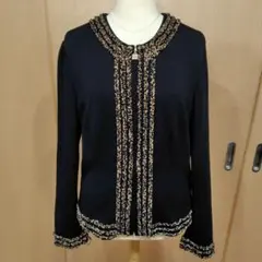 伊太利屋 ジップアップニットジャケット サイズ9号 ブラック