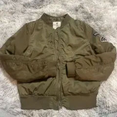 オリーブ色MA-1ジャケット　150cm サイズS