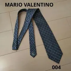 【MARIO VALENTINO】 ネクタイ ネイビー チェック柄