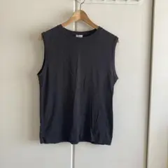 BEAUTY&YOUTH ダークグレー ノースリーブ Tシャツ