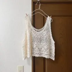 クロシェベスト かぎ編み ビスチェ アイボリー