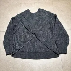 La.f セーター　ニット　ウール　アクリル　レディース　ダークグレー　新品