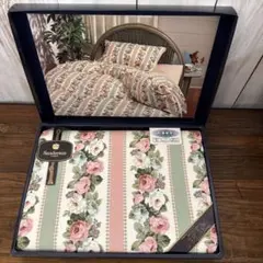未使用品　Sanderson 掛け布団カバー 花柄 ストライプ　サンダーソンのサムネイル