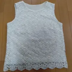 ユニクロ UNIQLO レース ノースリーブ S