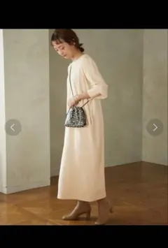 SLOBE IENA 裏毛ワンピース　アイボリー