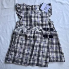 SLAP SLIP 飾りベルト付きチェック柄ジャンパースカート