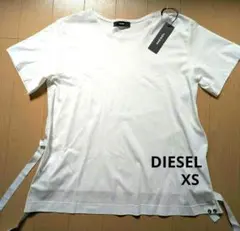 DIESEL ホワイト 半袖Tシャツ サイドリボン付きXSサイズ