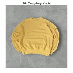 ★ 超希少 90s Champion チャンピオン 刺繍ロゴ スウェット 袖ロゴ