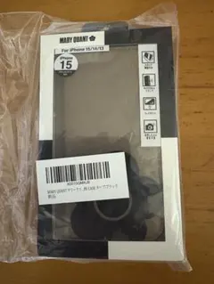 MARY QUANT 手帳型ケース ブラック iPhone 15/14/13用