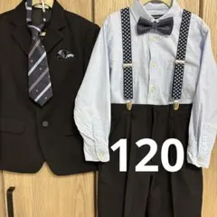 オリバーハウス　キッズフォーマルスーツセット（黒・水色）⑥