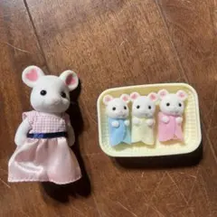 シルバニアファミリー マシュマロネズミ人形セット