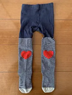 クマとハートのデザイン ベビータイツ 12-24M ベビーギャップ