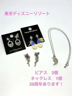 東京ディズニーリゾート ティンカーベル　ピアス　ネックレス　セット