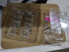 シルバー装飾ネイルチップ キラキラ　ゴテゴテ