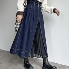 CPCM シフォンプリーツ切替ロングスカートのサムネイル