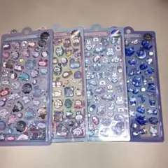 ボンボンドロップシール　きぐるみ　よこねこ　ぷかぷか　みずいろボンボン