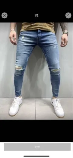 SHEIN ダメージ加工　スキニージーンズ　M~L相当